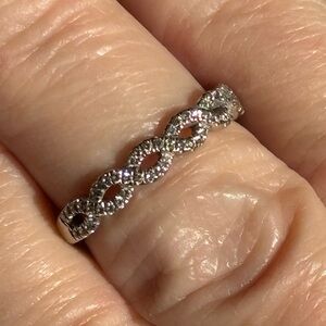 Gabriel & Co 14K WG Diamond Infinity Symbol Ring NFS